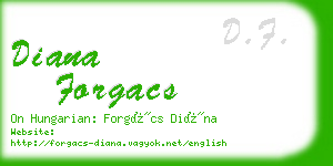 diana forgacs business card